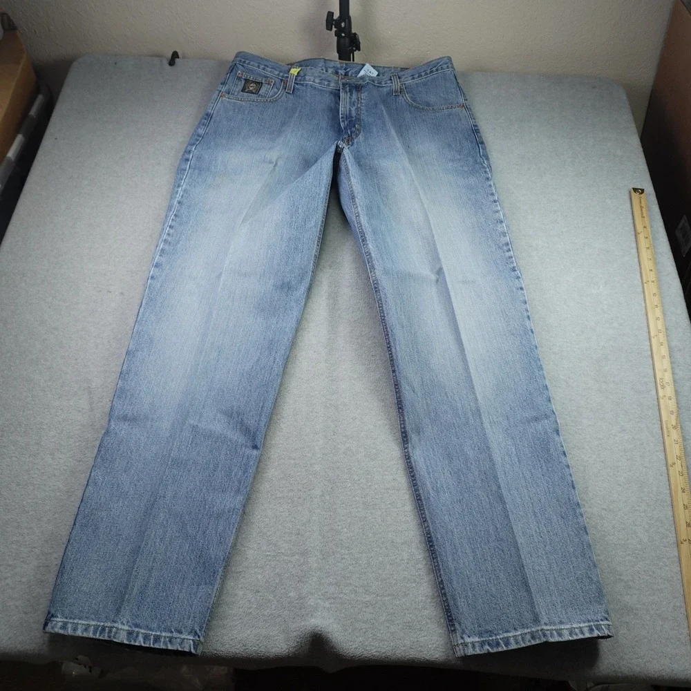Cinch Jeans Mens 40x34 Blue Western Relaxed Straight Cowboy Denim